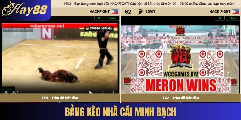 Bảng kèo nhà cái minh bạch