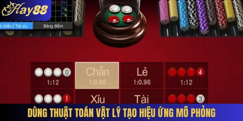 Dùng thuật toán vật lý tạo hiệu ứng mô phỏng