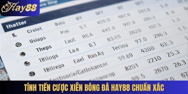 Tính tiền cược xiên bóng đá Hay88 chuẩn xác
