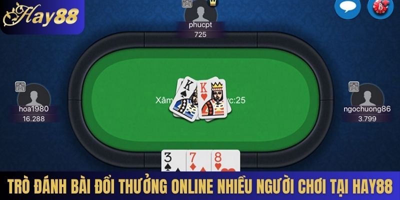 Trò đánh bài đổi thưởng online nhiều người chơi tại Hay88